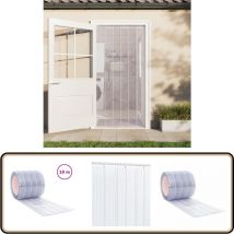 Rideau de porte transparent 200 mmx1,6 mm 10 m pvc - Rideau De Porte - Rideau Pvc - Isolation Thermique - Protection Contre Les Nuisibles - Rideau