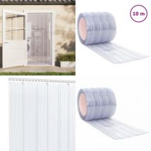 Rideau de porte transparent 200 mmx1,6 mm 10 m pvc - Rideau De Porte - Rideau Pvc - Isolation Thermique - Protection Contre Les Nuisibles - Rideau