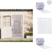 Rideau de porte transparent 200 mmx1,6 mm 25 m pvc - Rideau De Porte - Rideau Pvc - Isolation Thermique - Rideau Antibruit - Protection Contre Les