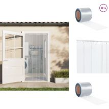 Rideau de porte transparent 200 mmx1,6 mm 50 m pvc - Rideau De Porte - Rideau Pvc - Isolation Thermique - Protection Contre Les Nuisibles - Rideau