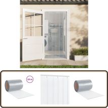 Rideau de porte transparent 300 mmx2,6 mm 10 m pvc - Rideau De Porte - Rideau Pvc - Isolation Thermique - Rideau Antibruit - Protection Contre Les