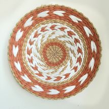 Rideau de porteDécoration murale en paille tissée à la main, décoration murale de fond, pendentif de canapé, chevet suspendu Ornement-A 35cm
