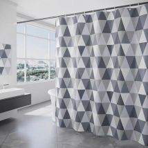Rideau Douche 180 x 180 cm,Shower Curtain,Rideaux de Douche Triangle, Rideau de Douche Anti moisissure Imperméable