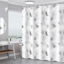 Jn.songs - Rideau Douche Anti-moisissure Rideaux de Douche peva Imperméable pour Baignoire et Salle de Bains - 180x200CM