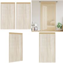 Rideau en fils 2 pcs 140 x 250 cm Beige - Rideaux - Décoration Intérieure - Rideaux En Fils - Rideaux Beige - Rideaux Salon - Home & Living