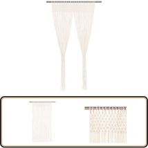Rideau en macramé 140x240 cm Coton - Rideau Macramé - Rideau Décoration Intérieure - Rideau Coton - Rideau Salon - Rideau Chambre