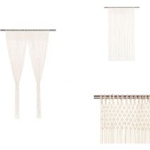Rideau en macramé 140x240 cm Coton - Rideau Macramé - Rideau Décoration Intérieure - Rideau Coton - Rideau Salon - Rideau Chambre