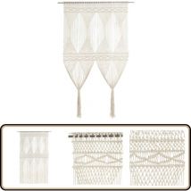 Rideau en macramé 140x240 cm Coton - Rideau Macramé - Rideau Décoration - Rideau Coton - Rideau Salon - Rideau Chambre