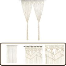 Rideau en macramé 140x240 cm Coton - Rideau Macramé - Rideau Décoration - Rideau Coton - Rideau Salon - Rideau Chambre