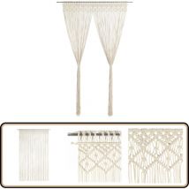 Rideau en macramé 140x240 cm Coton - Rideau Macramé - Rideau Décoration - Rideau Coton - Rideau Salon - Rideau Chambre