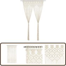 Rideau en macramé 140x240 cm Coton - Rideau Macramé - Rideau Décoration - Rideau Coton - Rideau Salon - Rideau Chambre