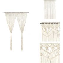 Rideau en macramé 140x240 cm Coton - Rideau Macramé - Rideau Décoration - Rideau Coton - Rideau Salon - Rideau Chambre