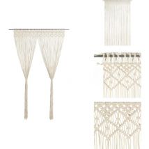 Rideau en macramé 140x240 cm Coton - Rideau Macramé - Rideau Décoration - Rideau Coton - Rideau Salon - Rideau Chambre