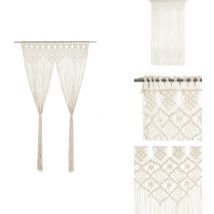Rideau en macramé 140x240 cm Coton - Rideau Macramé - Rideau Décoration - Rideau Coton - Rideau Salon - Rideau Chambre