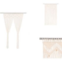 Rideau en macramé 140x240 cm Coton - Rideau Macramé - Rideau Décoration - Rideau Coton - Rideau Salon - Rideau Chambre