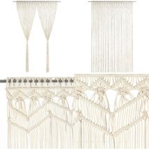 Rideau en macramé 140x240 cm Coton - Rideau Macramé - Rideau Décoration - Rideau Coton - Rideau Salon - Rideau Chambre - Home & Living