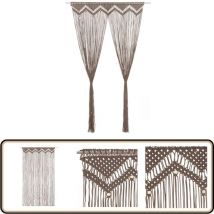 Rideau en macramé Taupe 140x240 cm Coton - Rideau Macramé - Rideau Décoration Intérieure - Rideau Fenêtre - Rideau Porte - Séparation Pièce