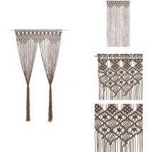 Rideau en macramé Taupe 140x240 cm Coton - Rideau Macramé - Rideau Décoration Intérieure - Rideau Fenêtre - Rideau Porte - Séparation Pièce