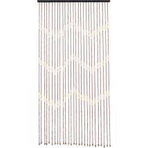 Rideau en perles de bambou - Rideau de porte en perles - Rideau en bois - Pour séparateur de pièce, décoration de salon, balcon, 90 (l) x 175 (l) cm