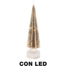 Arbre led en verre doré cm ø10h35