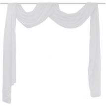 Rideau en voile fine,Rideau d'intimité 140x600 cm Blanc CFW20324