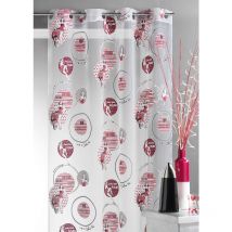 Rideau esprit année 50 pin up Rouge 140x240 cm - Rouge