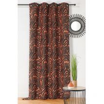 Rideau ethnique Nairobi - 140x260cm - Terre cuite
