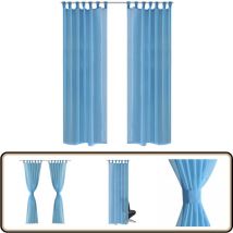 Rideau fin Turquoise 140x225 cm 2 pcs - Rideau Turquoise - Rideau Fin - Rideau Salon - Rideau Chambre - Rideau Décoratif