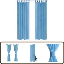 Rideau fin Turquoise 140x245 cm 2 pcs - Rideau Turquoise - Rideau Fin - Rideau Salon - Rideau Chambre - Rideau Décoratif
