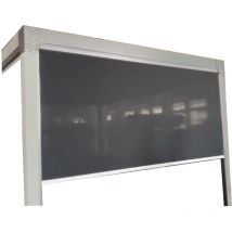 Green Outside - Rideau Frontal manuel 5m pour pergola actual xl RAL2900 Gris sable