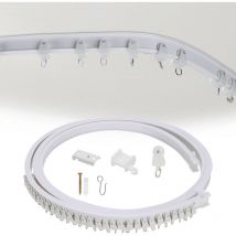 Rideau Glide Rail Track droites ou pliable souple baies vitrées Top Clamping 3 mètres