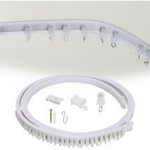 Rideau Glide Rail Track droites ou pliable souple baies vitrées Top Clamping 5 mètres