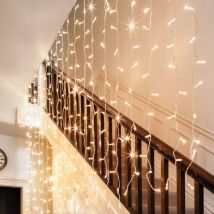 Rideau Scintillant Led 2m x 2m Blanc Pur Led Connectable
