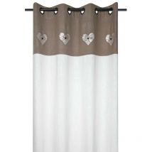 Rideau à œillets 140x260 cm Meane taupe