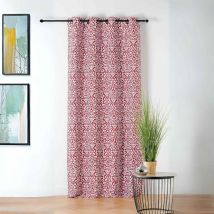 Rideau motifs ethniques Namibie - 140x240cm - Rouge
