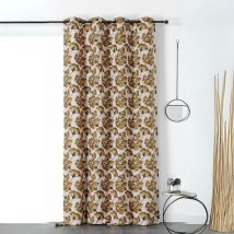Rideau jacquard Biloba Jaune 140x240 cm