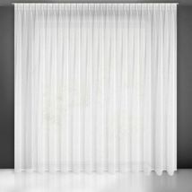 Rideau Layla Prêt Sur Ruban 300 X 300 Cm, Blanc