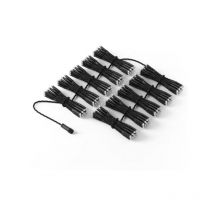 Twinkly - Rideau Lumineux Connecté 1x2m IP65 - Fil Noir - Étanche, Intelligent et Idéal pour l'Extérieur