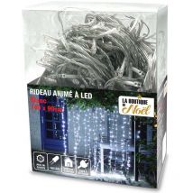 Rideau lumineux électrique à led - 140 x 90 - Blanc