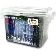 Rideau lumineux électrique à led - 200 x 150 - Blanc