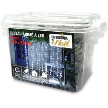 Rideau lumineux électrique à led - 200 x 300 - Blanc