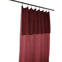 Rideau lydie Gaze de coton longueur ajustable + 8 anneaux Violet