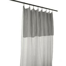 Rideau lydie Gaze de coton longueur ajustable + 8 anneaux Nuage