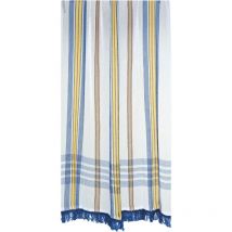 Gewebter marseiller Vorhang Blau (225 x 140 cm)