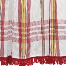 Gewebter marseiller Vorhang Rot (225 x 140 cm)