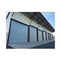4M - Rideau Métallique Galvanisé Motorisé 380V Lames Pleines 9/10ème L9500 H4500