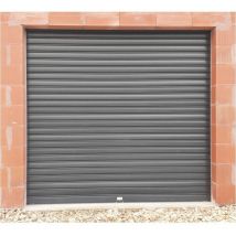 Rideau Métallique Gris RAL7016 Motorisé 220V Lames Pleines 7/10ème L3500 H4500 classic