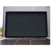 Rideau Métallique Gris RAL7016 Motorisé 380V Lames Pleines 9/10ème L11000 H1500