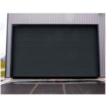 Rideau Métallique Gris RAL7016 Motorisé 380V Lames Pleines 9/10ème L9000 H4000