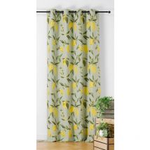 Rideau motif citron - 140x260cm - Jaune